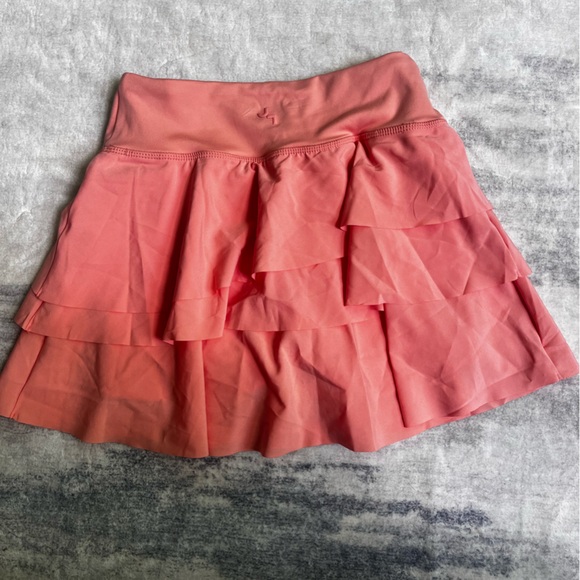 JoyLab Orange Mini Skater Skirt with Ruffled Tiers - Picture 5 of 8